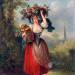 A Peasant Girl Carrying a Basket of Fruit on her Head